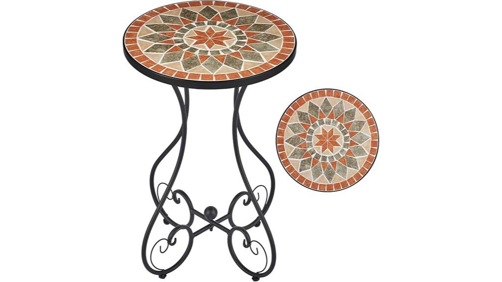 outdoor ceramic tile table