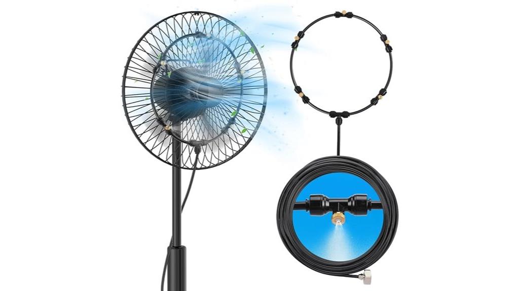 outdoor misting fan system