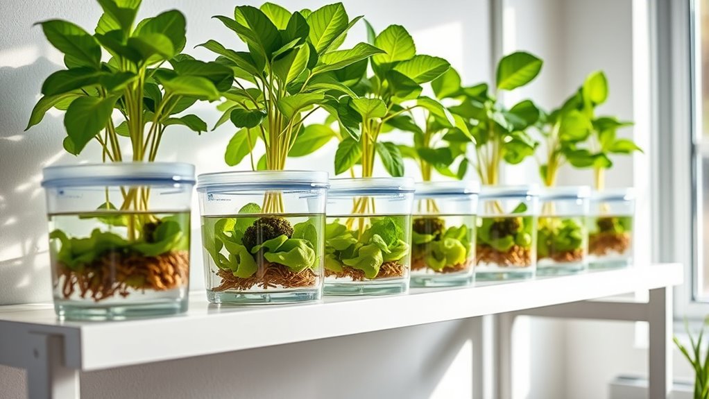 passive wick hydroponic setup