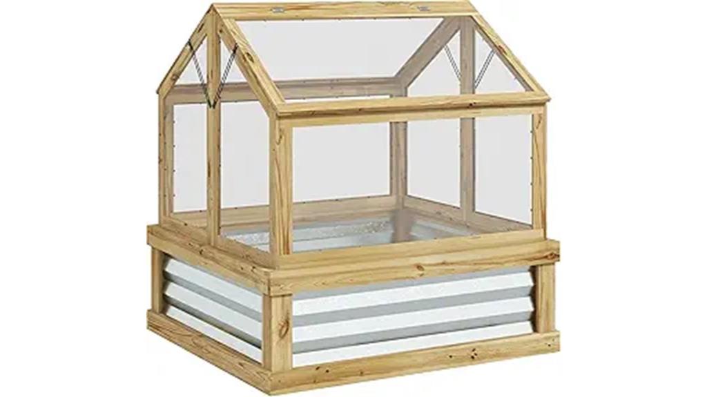 raised garden bed greenhouse