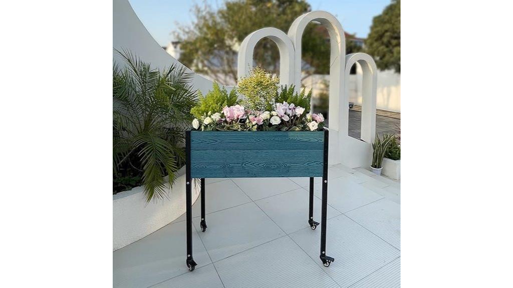 self watering wheeled planter