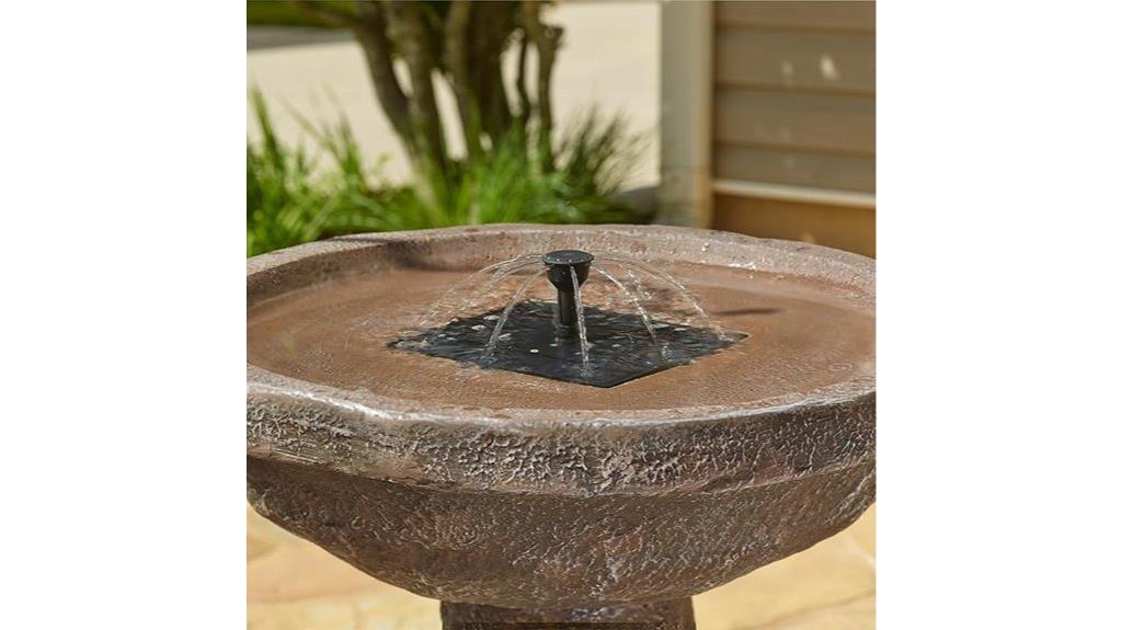 solar powered birdbath remote
