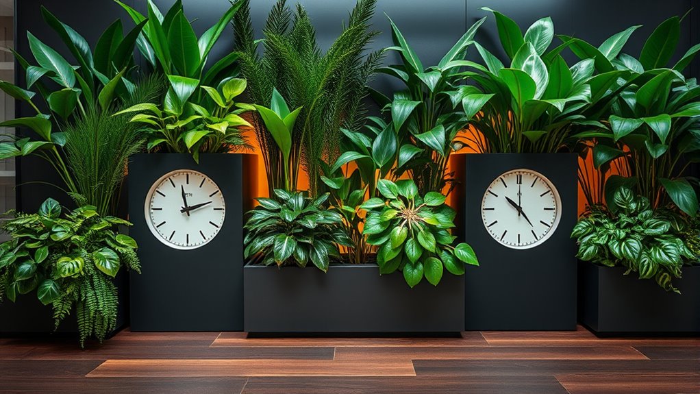 stylish indoor gardens clocks