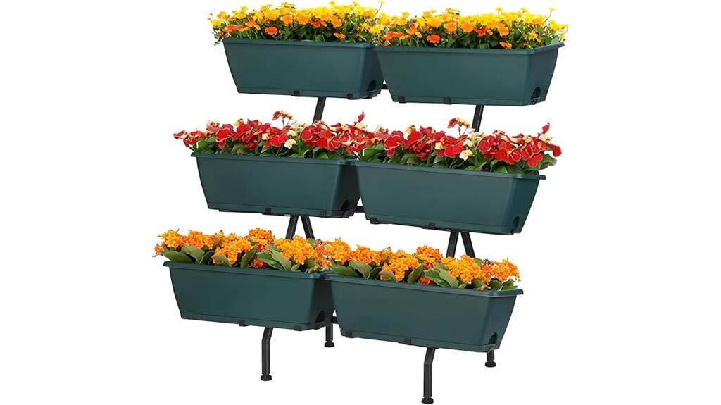 three tier vertical garden