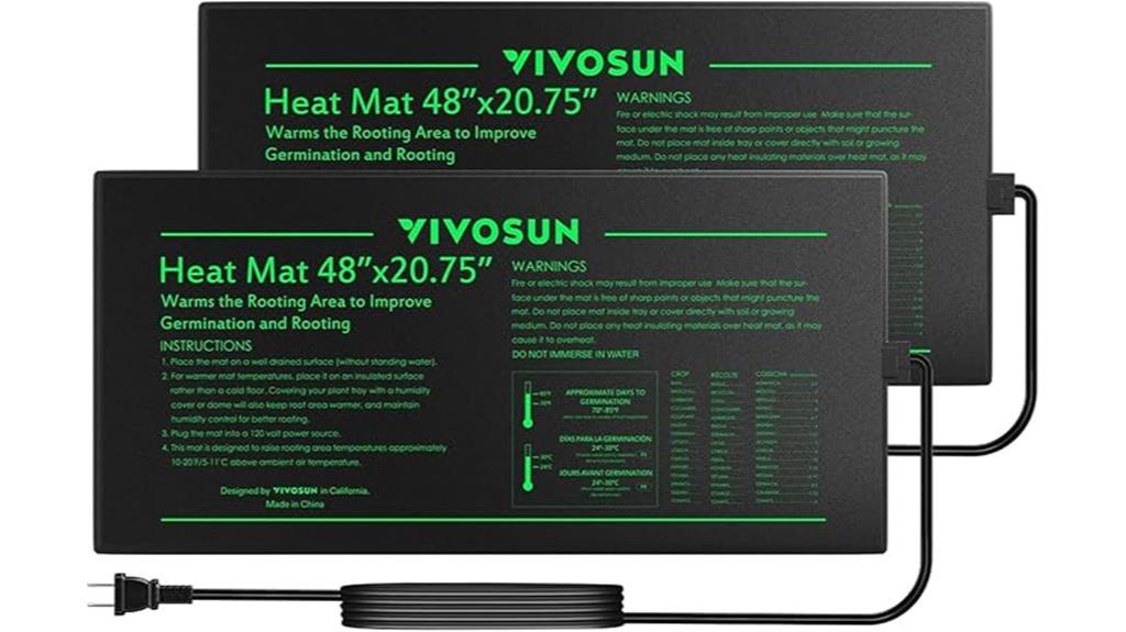 two waterproof seedling mats