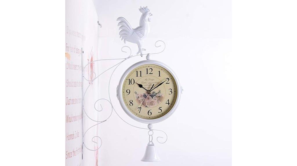 vintage double sided station clock