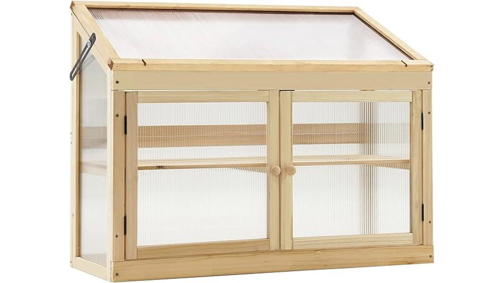 wooden cold frame greenhouse