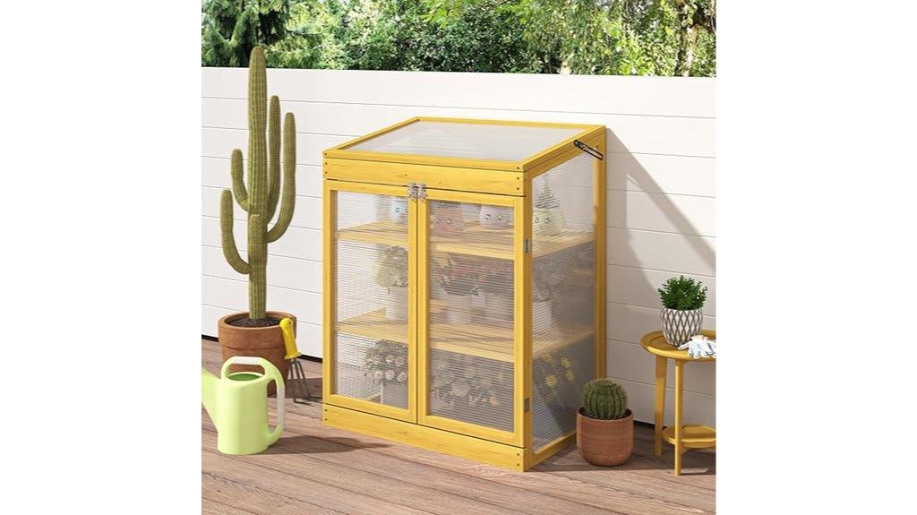 wooden cold frame greenhouse