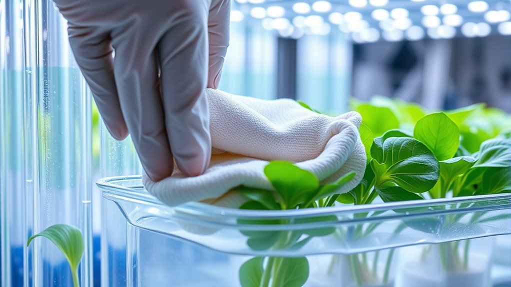 clean maintain hydroponic systems