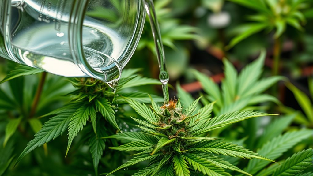 flush plants before harvest