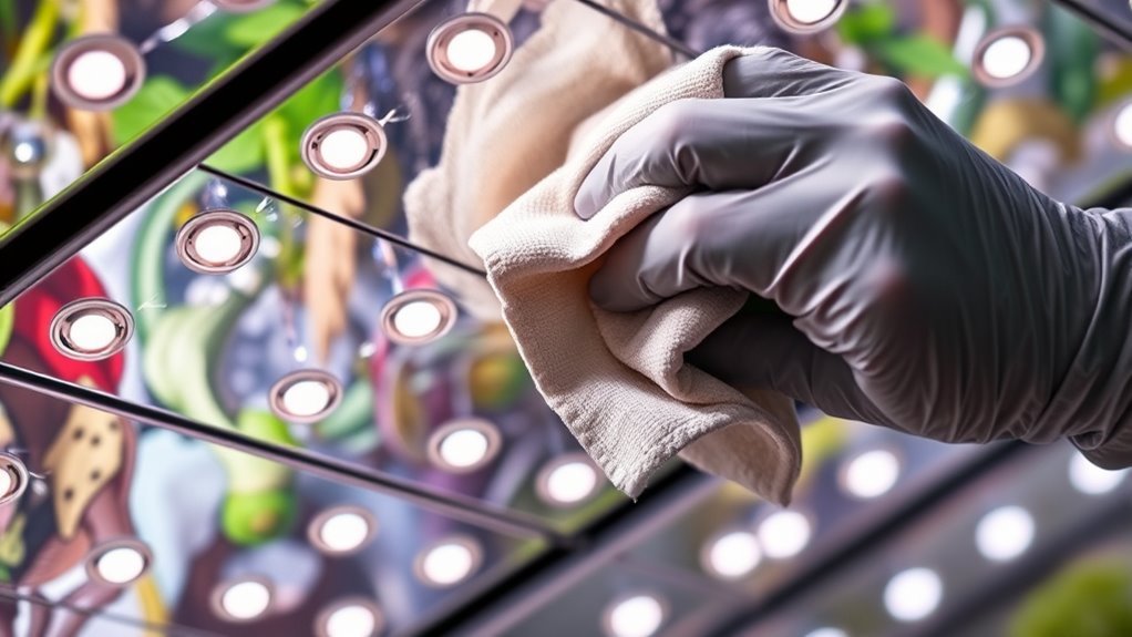 grow light and reflector cleaning