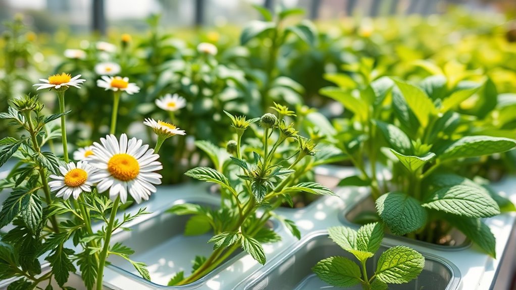 hydroponic herbal tea garden