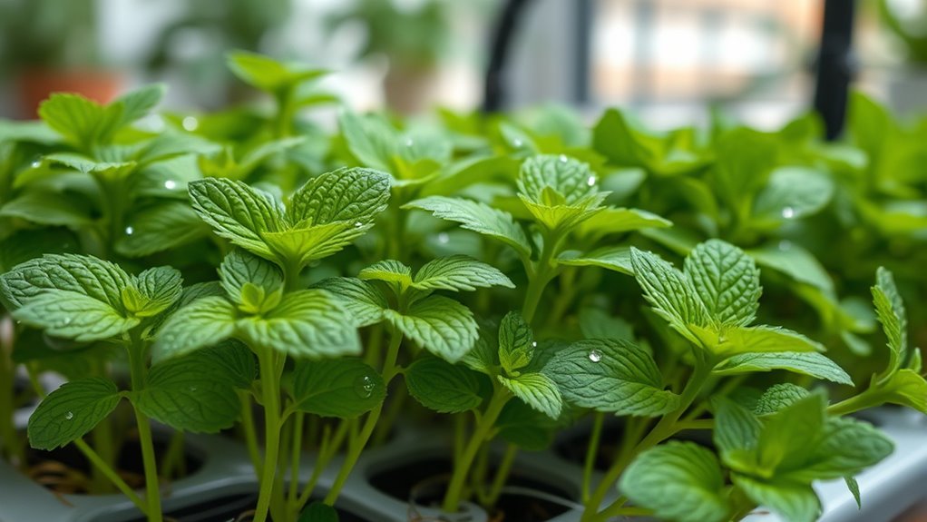 hydroponic mint growing tips