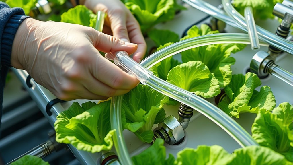 hydroponic tubing replacement process
