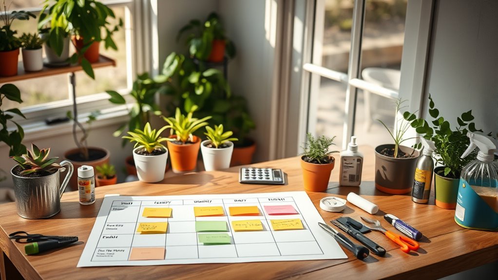 indoor garden maintenance planning