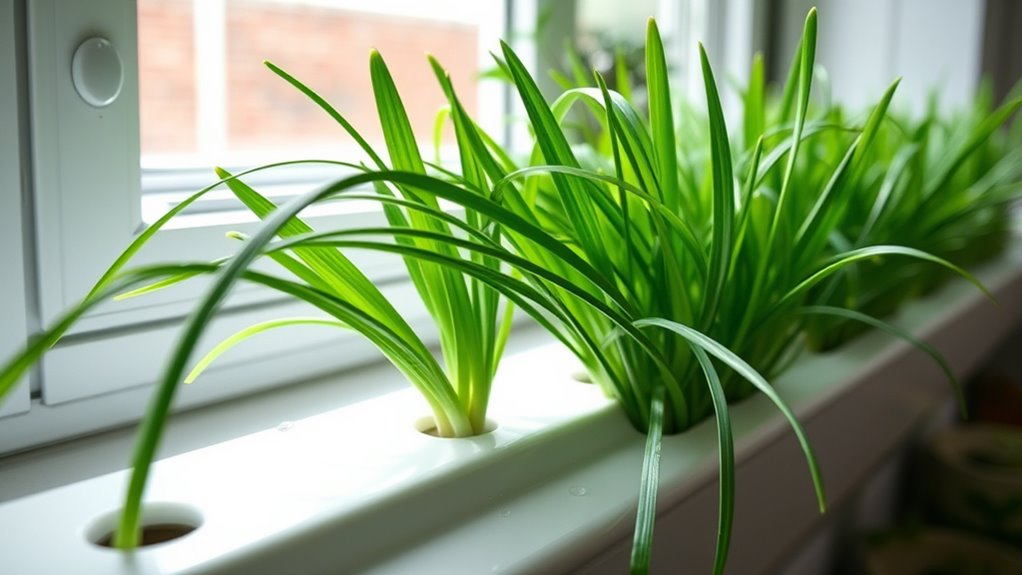 indoor hydroponic chive cultivation