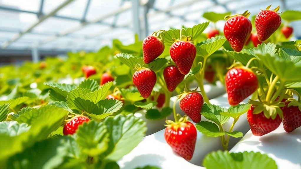 indoor hydroponic strawberry cultivation