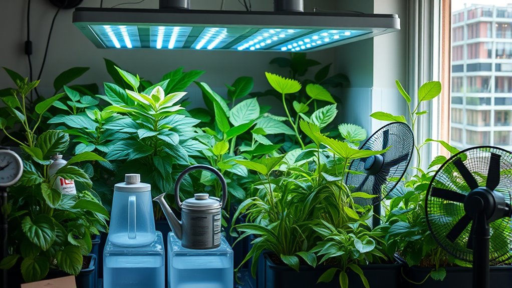 optimize light and water