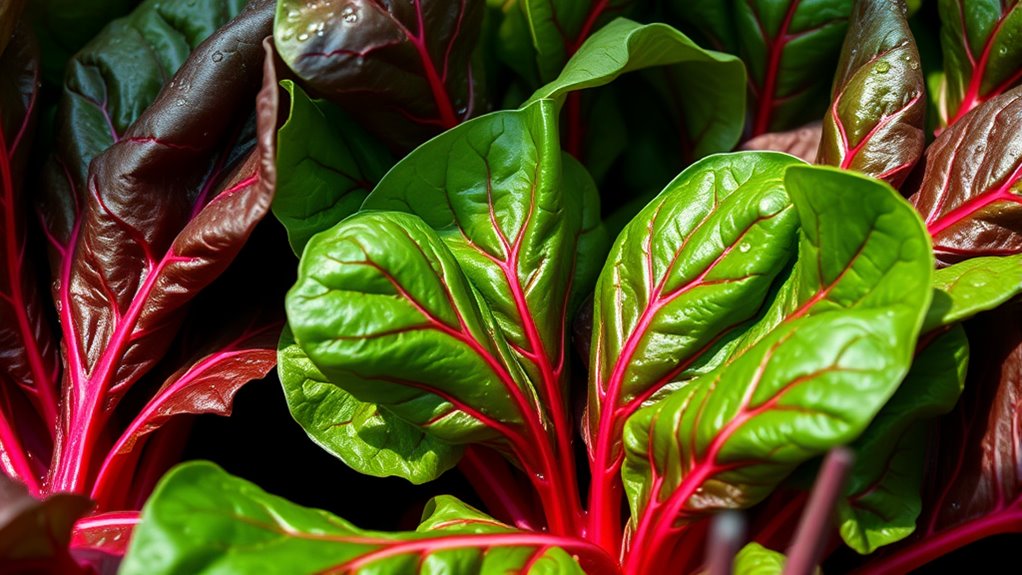 vibrant hydroponic swiss chard