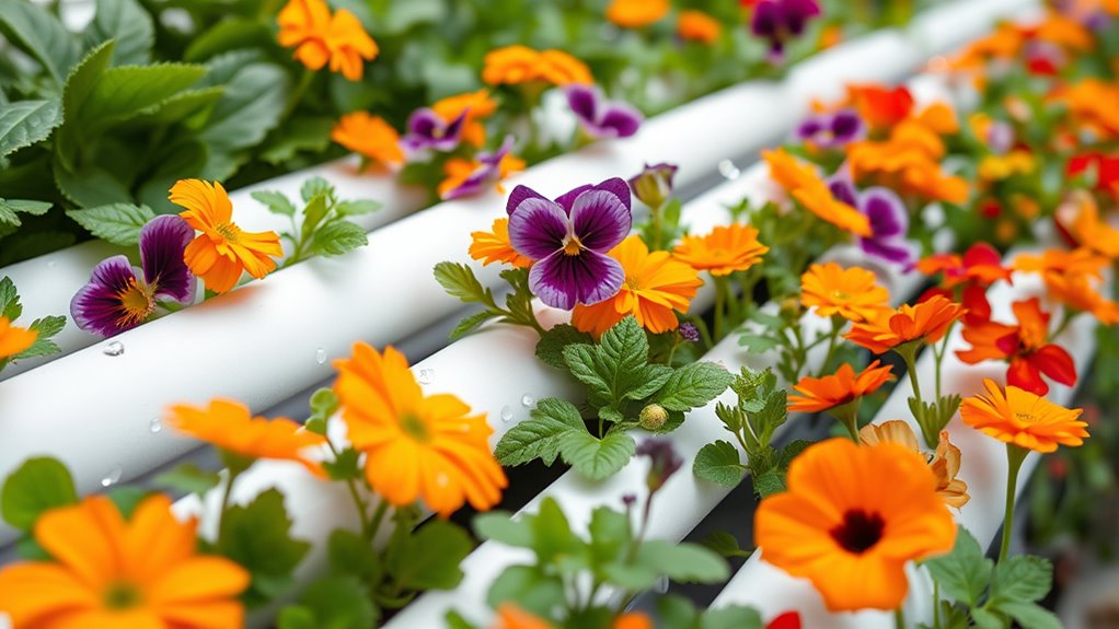 vibrant pest free hydroponic flowers