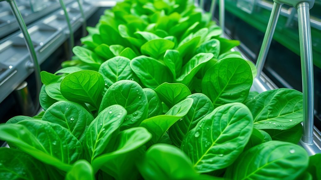 year round hydroponic spinach