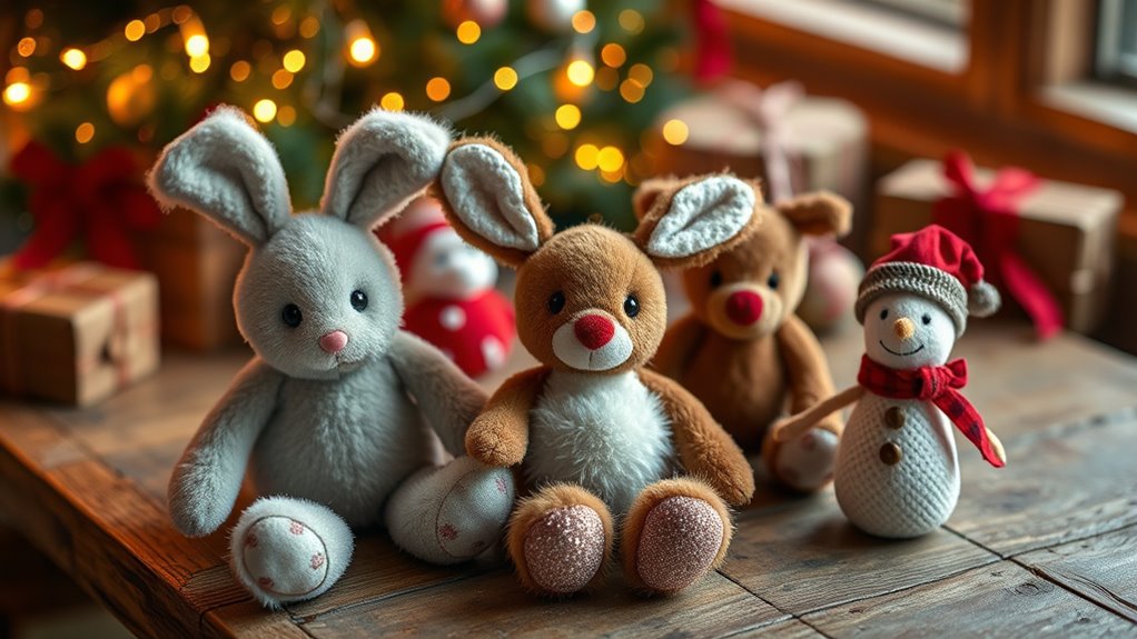 choosing festive jellycat toys