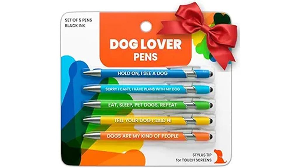 dog quotes pen set