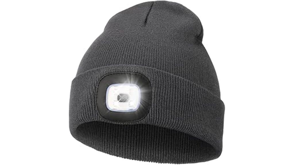 lighted beanie with usb