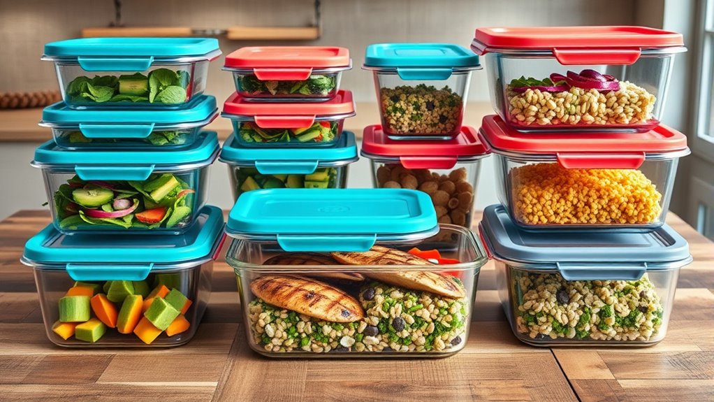 top glass meal storage