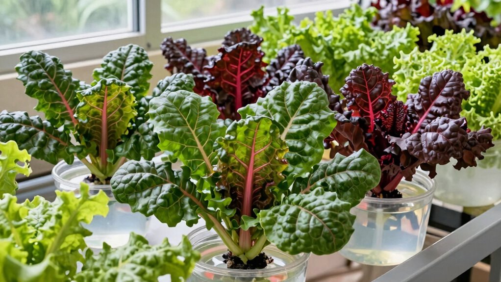 chard thrives indoors hydroponically
