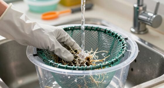 gentle net pot cleaning
