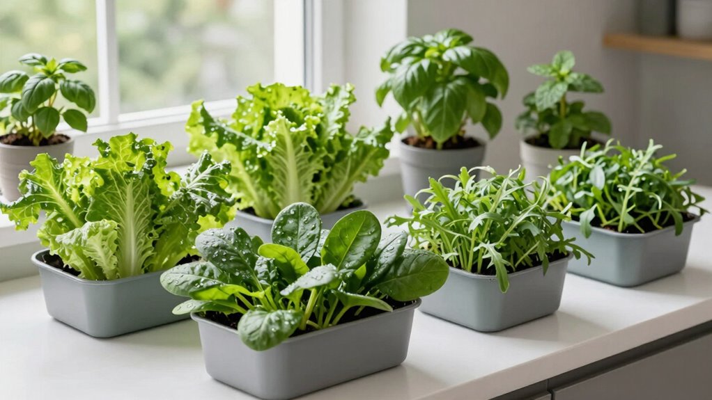 indoor crops for salads