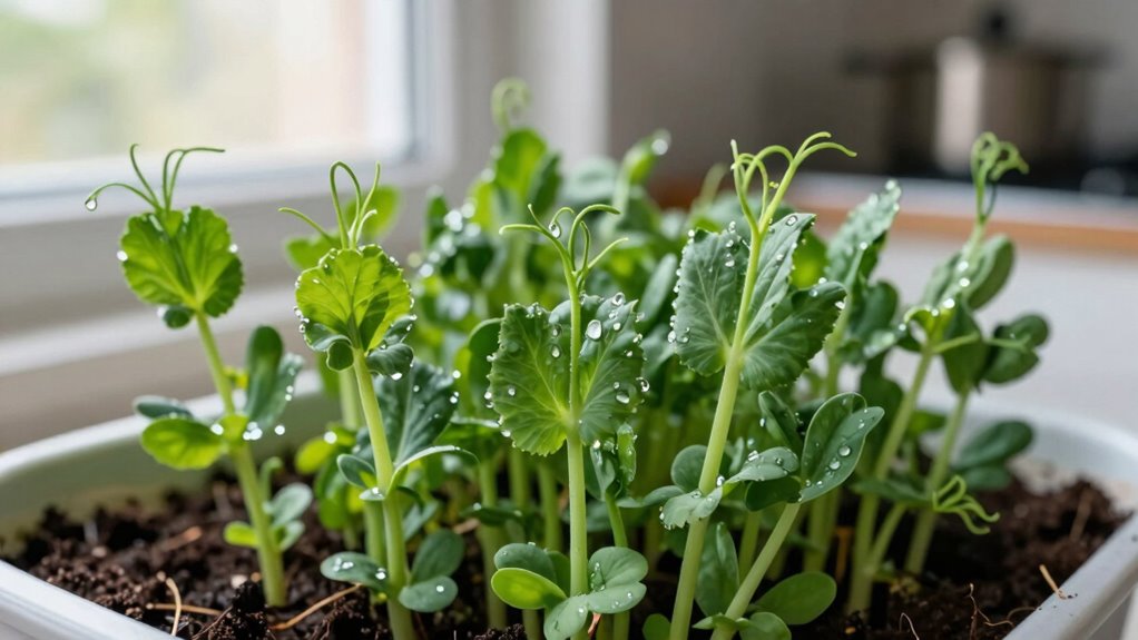 indoor pea shoot cultivation techniques