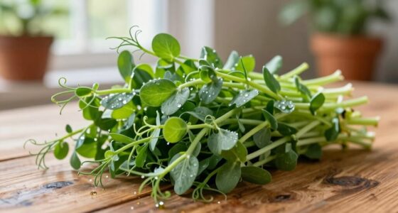 indoor pea shoot growth