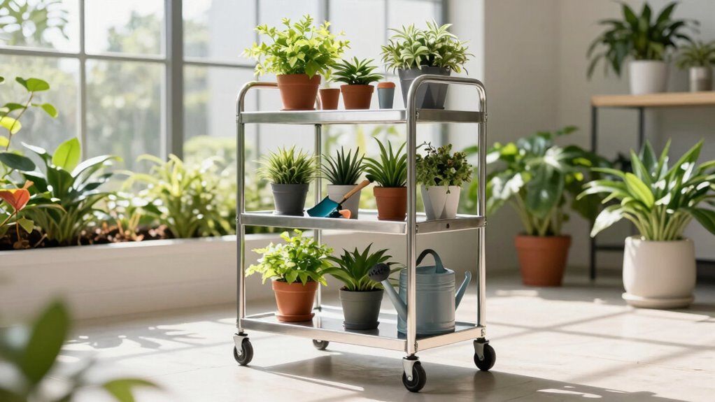 organized mobile gardening station