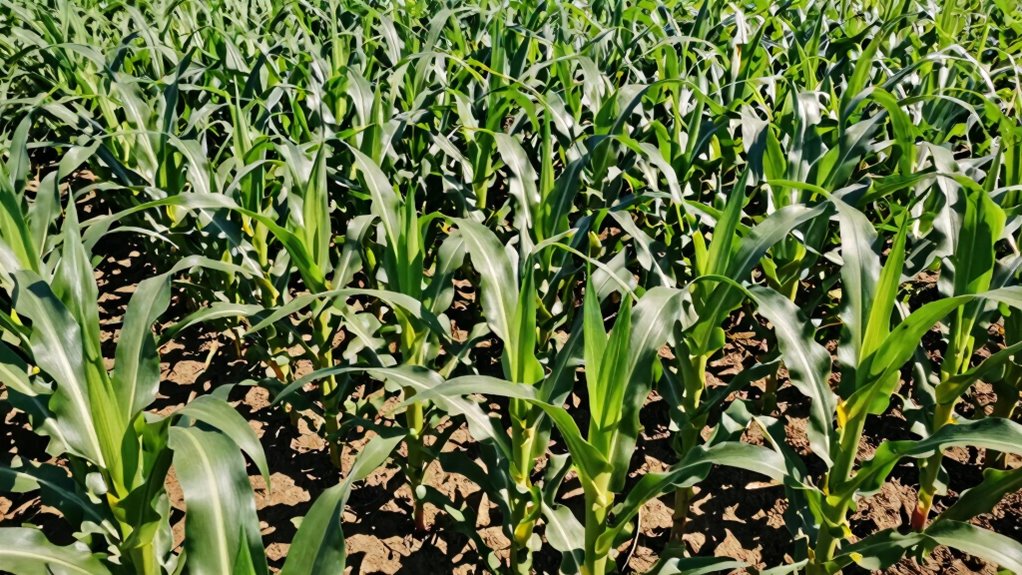 rapid crop growth depletes soil