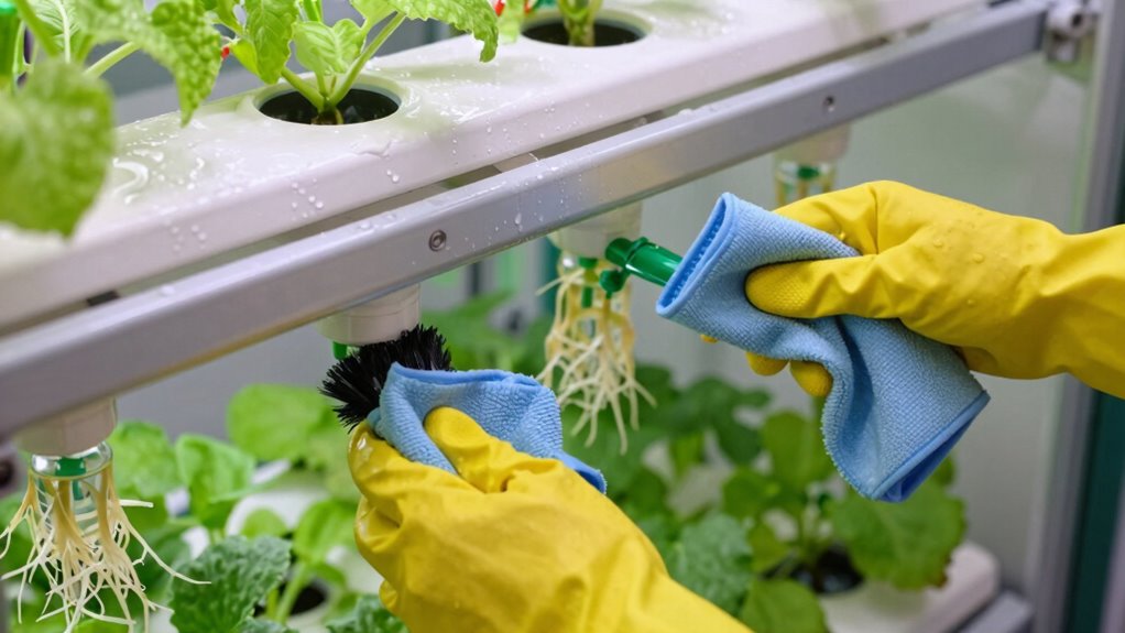 regular hydroponic system maintenance