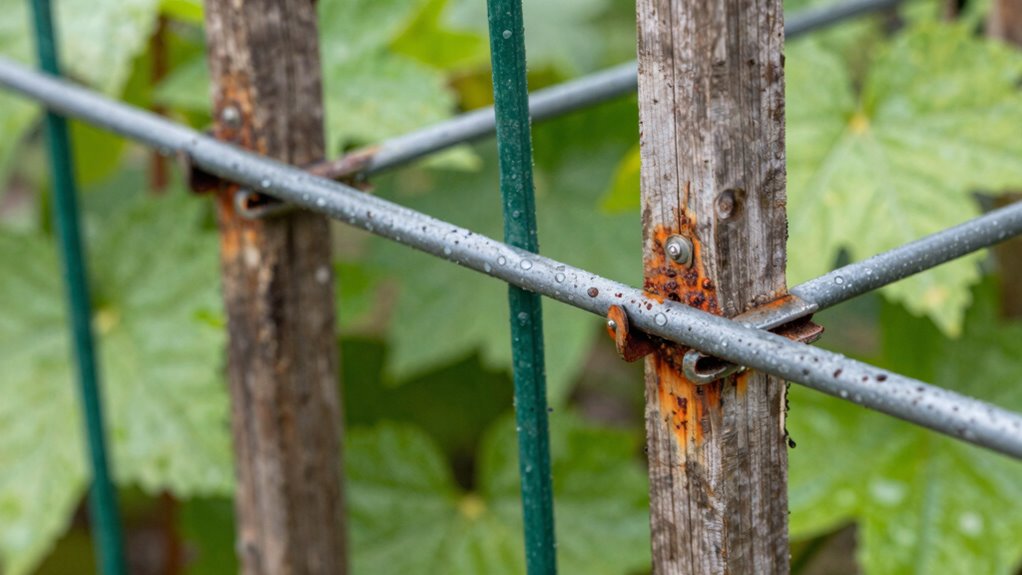 regularly clean garden supports