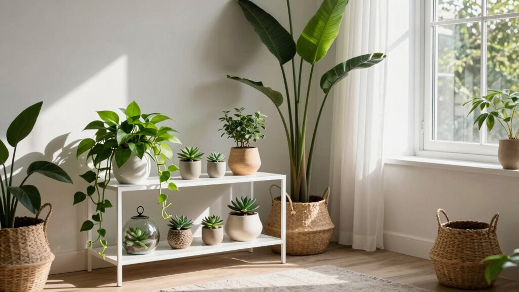 stylish temporary indoor garden