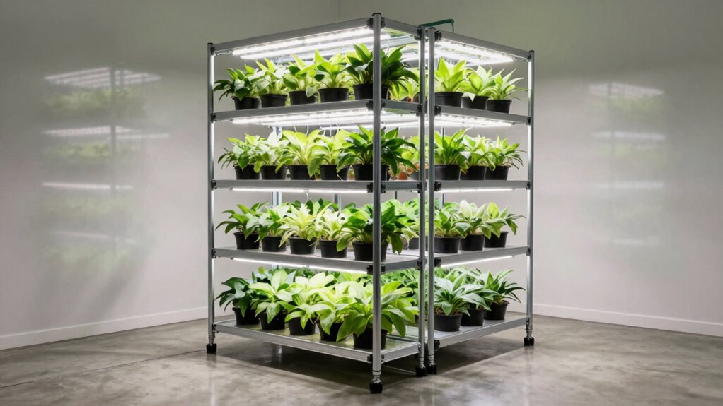 vertical shelving maximizes efficiency