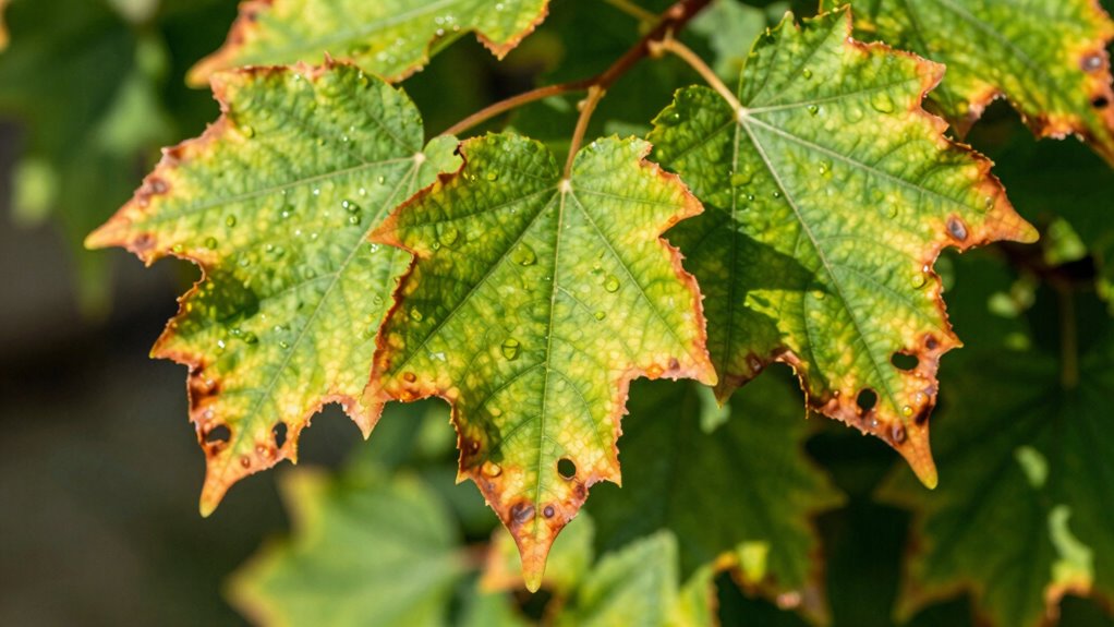 watch for leaf edges