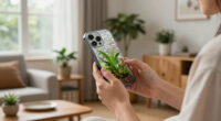 A U.K. designer made this phone case to reduce screen time. The terrarium plants will only survive if you put your screen down.