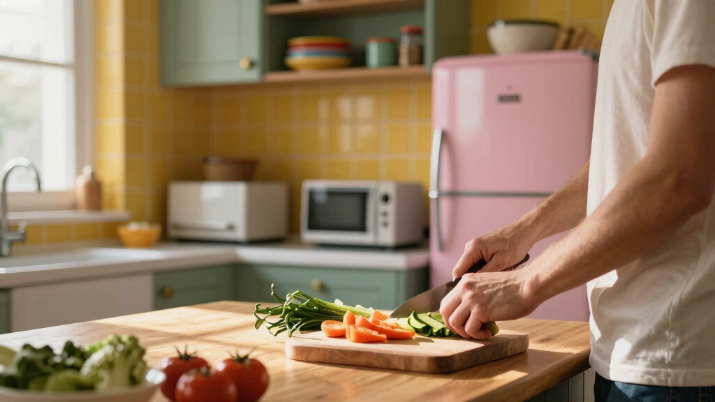 Yellow Tile, Green Cabinets, and a Pink Fridge Set the Tone for Megan O'Neill's Woodstock, New York, Home