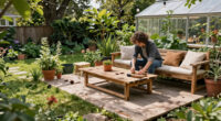 An “Unusable and Overgrown” Yard Got a Dreamy Patio Redo with DIY Furniture