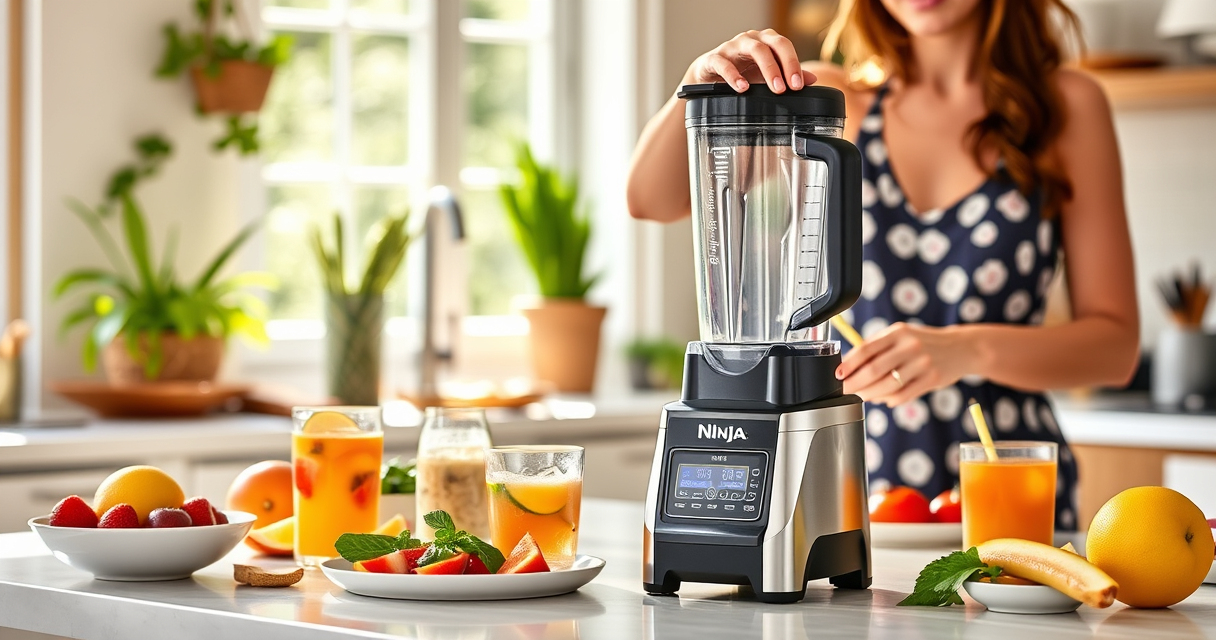 Refreshing Summer Smoothie with Ninja BC151EM Blast Portable Blender